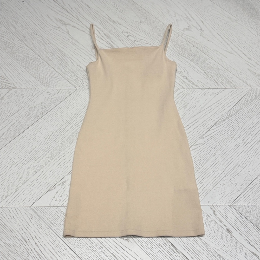 OAK + FORT Beige Mini Dress